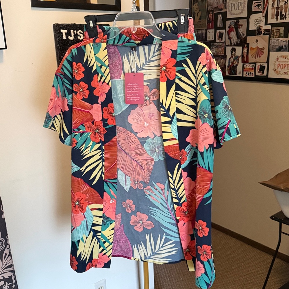 Kimono 2 Piece Floral Set - Picture 7 of 8